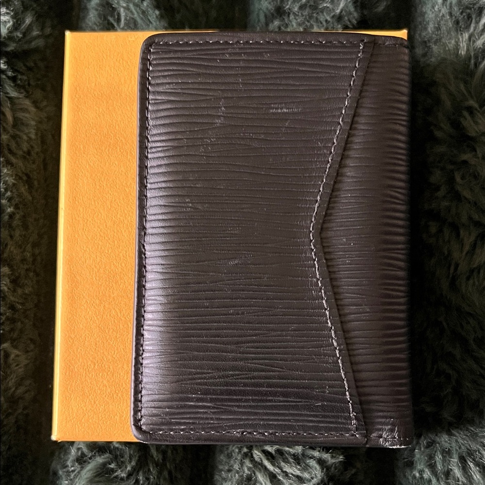 Louis Vuitton Dark Leather Card Holder - Picture 3 of 3